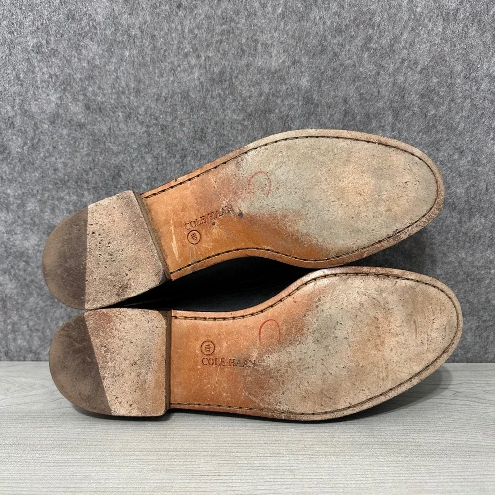 Cole‎ Haan Country Mens Sz 11 Leather Kiltie Tassel Loafers Black Brown Brazil